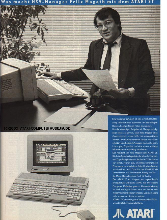 Was macht HSV-Manager Felix Magath mit dem Atari ST?