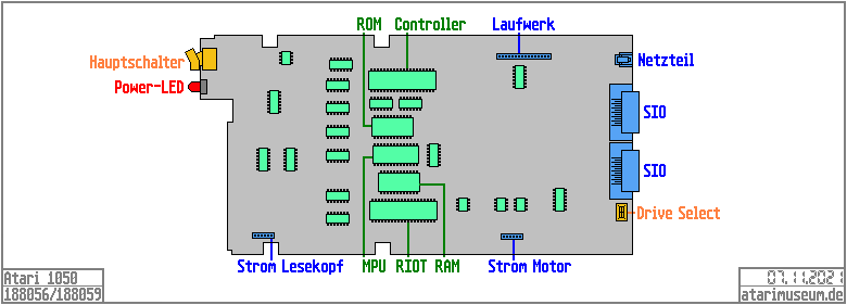 Atari 1050 Mainboard
